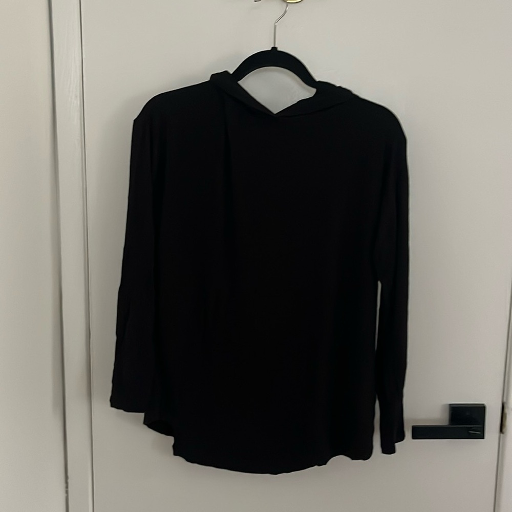 Thin Black Hoodie Top